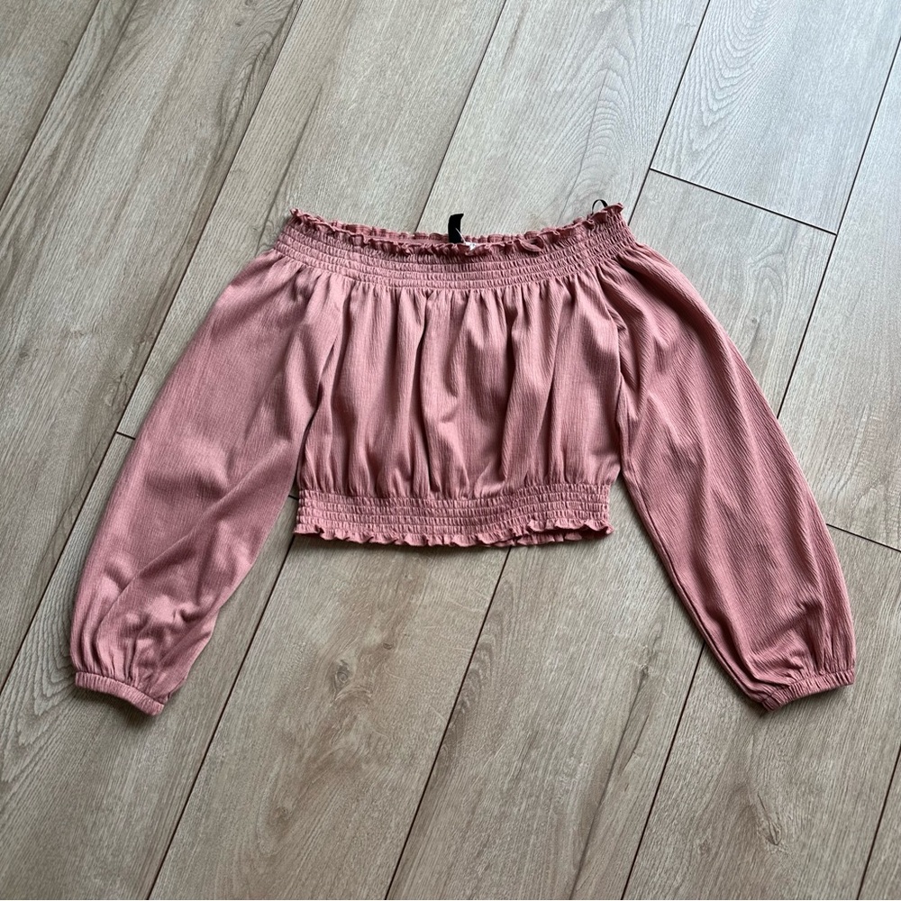 Mauve Off-Shoulder Top